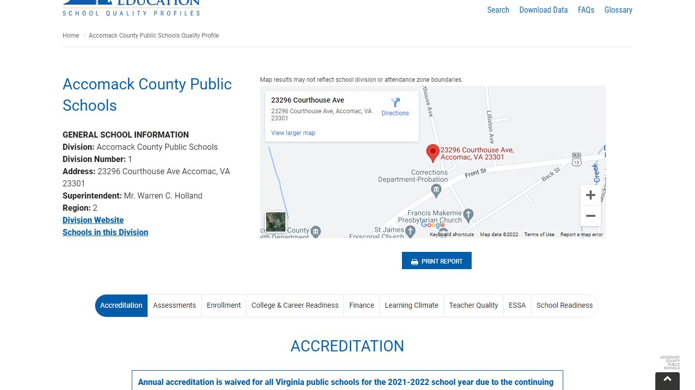 Accomack County Public Schools - Virginia School Quality Profiles