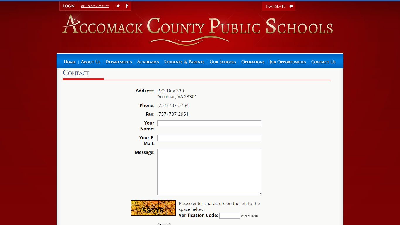 Contact - Accomack County Public Schools